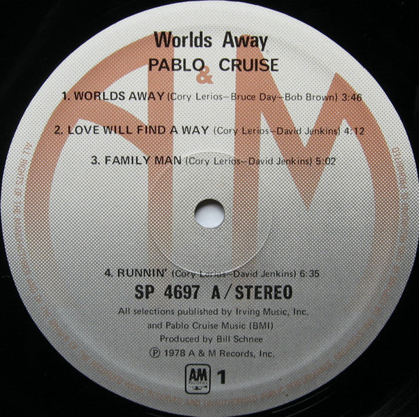Pablo Cruise - Worlds Away (Vinyl, LP, Album) Very Good (VG) / Very Good Plus (VG+)