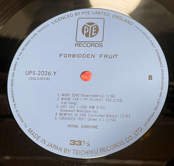 Nina Simone - Forbidden Fruit - Nina Simone Collections Vol. 1 (Vin...
