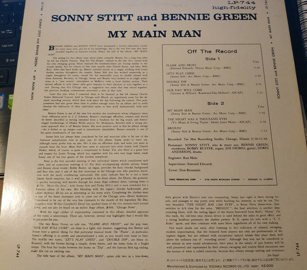 Sonny Stitt - My Main Man (Vinyl, LP, Album, Promo) Very Good Plus (VG+) / Very Good (VG)