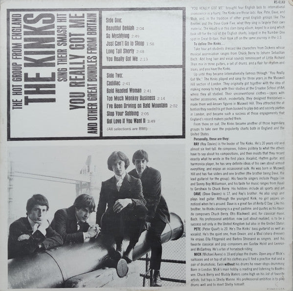 The Kinks - You Really Got Me (Vinyl, LP, Album, Reissue, Stereo) Very Good (VG) / Very Good Plus (VG+)