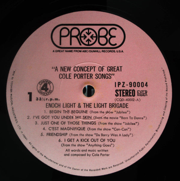 Enoch Light And The Light Brigade - A New Concept Of Great Cole Porter Songs (Vinyl, LP, Album, Quadraphonic) Very Good Plus (VG+) / Very Good (VG)