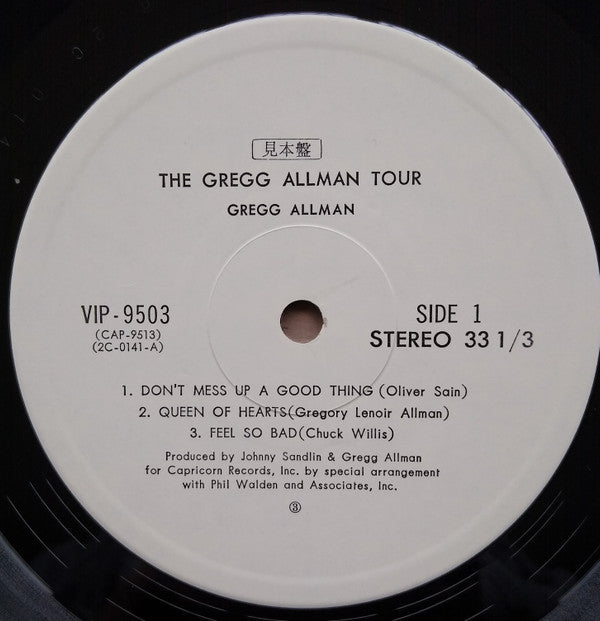 Gregg Allman - The Gregg Allman Tour (2xVinyl, LP, Album, Promo) Very Good Plus (VG+) / Very Good (VG)
