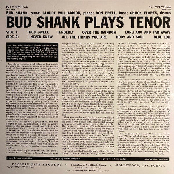 Bud Shank - Plays Tenor (Vinyl, LP)