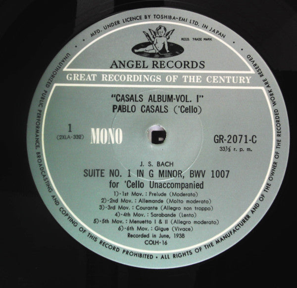 Johann Sebastian Bach - Cello Suites Unaccompanied Complete (3xBox Set, Vinyl, LP, Album, Mono) Very Good Plus (VG+) / Very Good (VG)