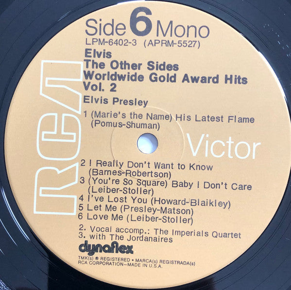 Elvis Presley - The Other Sides - Worldwide Gold Award Hits - Vol. ...