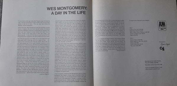 Wes Montgomery - A Day In The Life (Vinyl, LP, Album, Reissue) Very Good Plus (VG+) / Very Good Plus (VG+)