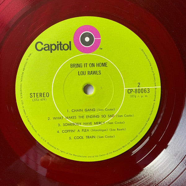 Lou Rawls - Bring It On Home....And Other Sam Cooke Hits (Vinyl, LP, Album, Stereo) Very Good Plus (VG+) / Very Good (VG)