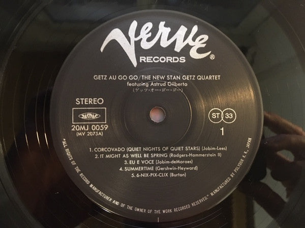 The New Stan Getz Quartet - Getz Au Go Go (Vinyl, LP, Album, Reissue, Stereo) Very Good (VG) / Good Plus (G+)