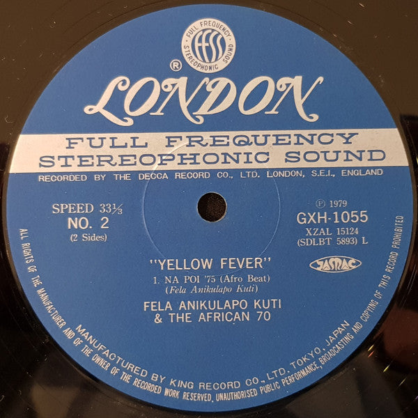 Fela Kuti - Yellow Fever (Vinyl, LP, Album, Reissue) Near Mint (NM or M-) / Very Good Plus (VG+)