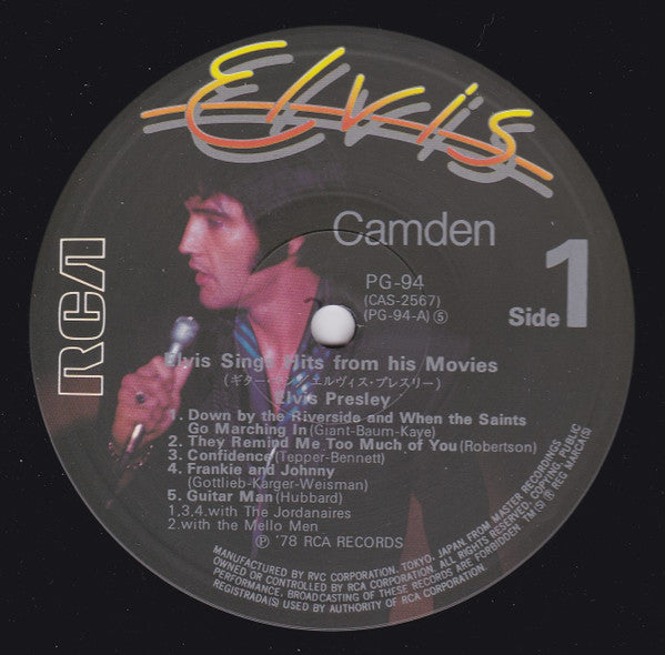Elvis Presley - Elvis Sings Hits From His Movies (Vinyl, LP, Compilation, Reissue) Very Good Plus (VG+) / Very Good (VG)