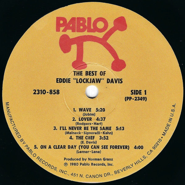 Eddie "Lockjaw" Davis - The Best Of Eddie "Lockjaw" Davis (Vinyl, LP, Stereo, Compilation) Very Good (VG) / Very Good (VG)