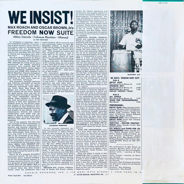 Max Roach - We Insist! Max Roach's Freedom Now Suite (Vinyl, LP, Album, Reissue, Stereo) Very Good Plus (VG+) / Very Good Plus (VG+)