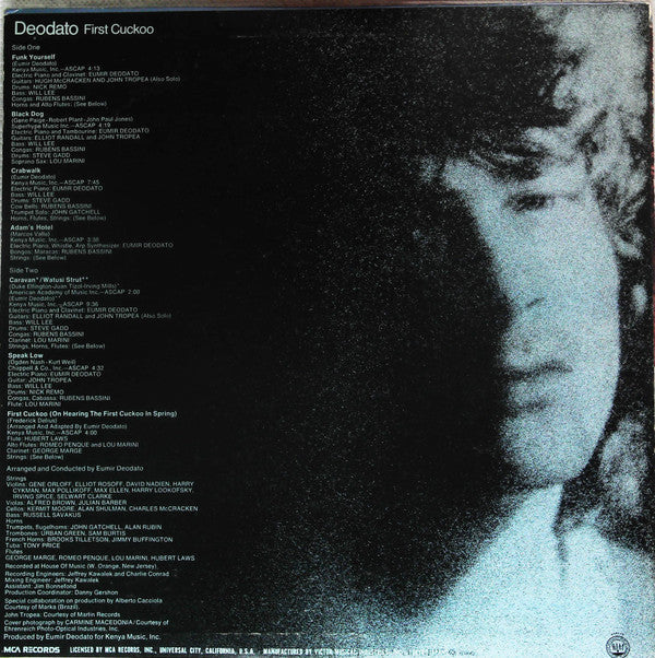 Eumir Deodato - First Cuckoo (Vinyl, LP, Promo) Very Good Plus (VG+) / Good Plus (G+)