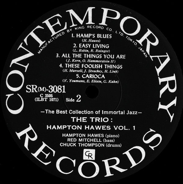 Hampton Hawes Trio - Hampton Hawes Trio, Vol. 1 (Vinyl, LP, Album, ...