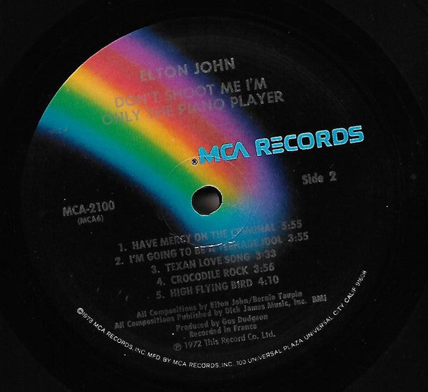 Elton John - Don't Shoot Me I'm Only The Piano Player (Vinyl, LP, Album, Reissue) Very Good (VG) / Very Good (VG)