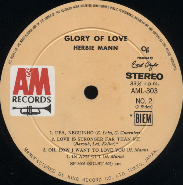 Herbie Mann - Glory Of Love (Vinyl, LP, Album, Repress, Stereo)
