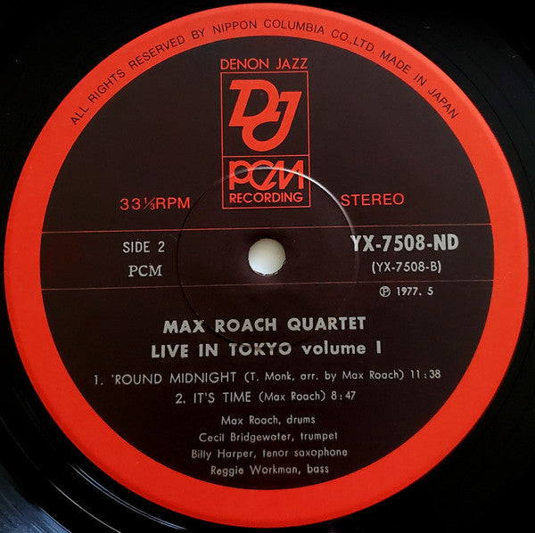 Max Roach Quartet - Live In Tokyo Vol.1 (Vinyl, LP, Album)