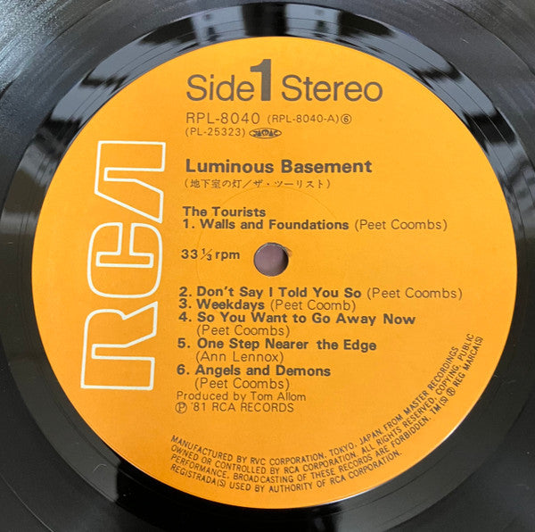 The Tourists - Luminous Basement (Vinyl, LP, Album) Very Good Plus (VG+) / Very Good Plus (VG+)