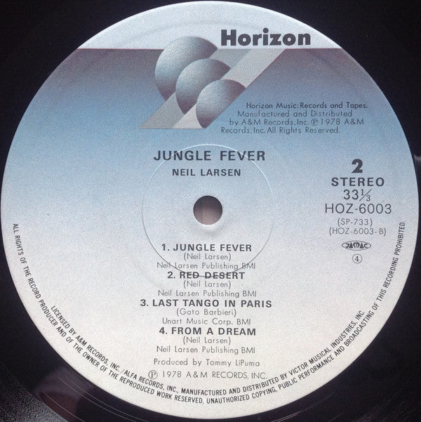Neil Larsen - Jungle Fever (Vinyl, LP, Album) Good Plus (G+) / No Cover