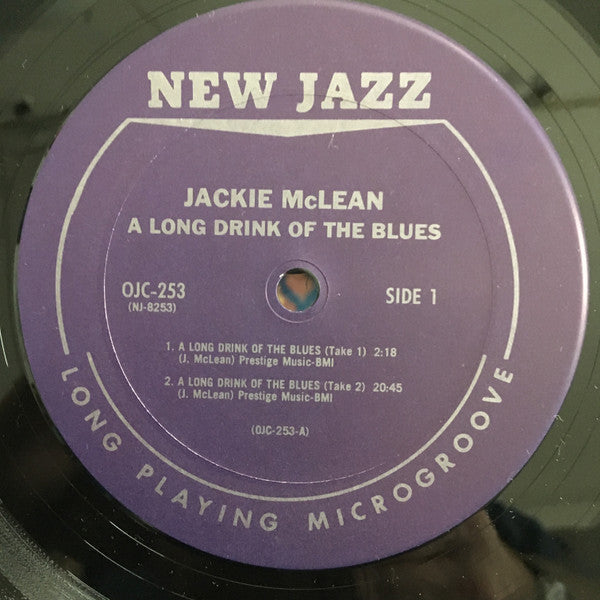 Jackie McLean - A Long Drink Of The Blues (Vinyl, LP, Album, Reissue, Mono) Very Good (VG) / Very Good (VG)