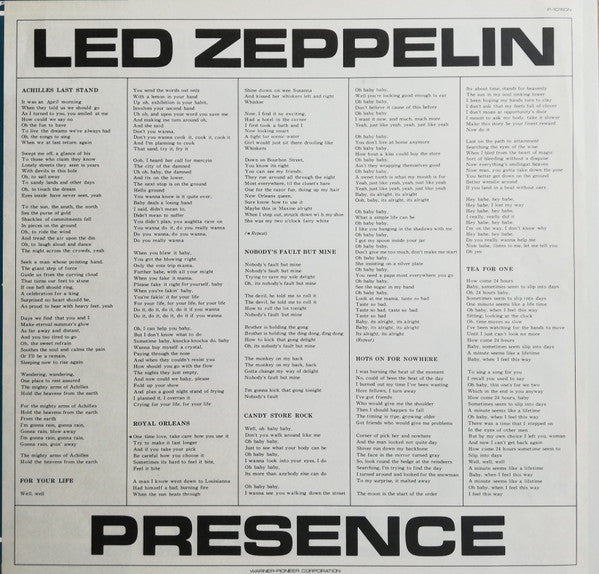 Led Zeppelin - Presence = プレゼンス (Vinyl, LP, Album, Stereo)