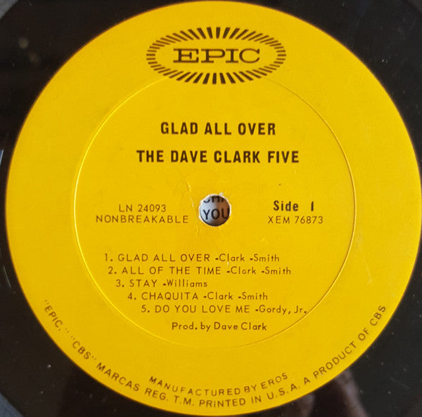The Dave Clark Five - Glad All Over (Vinyl, LP, Album, Mono) Good Plus (G+) / Very Good (VG)