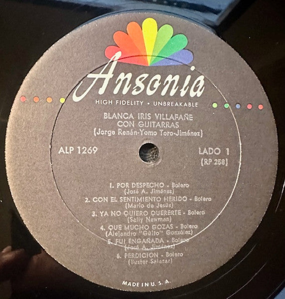 Blanca Iris Villafañe - Blanca Iris Villafañe (Vinyl, LP, Stereo) Very Good (VG) / Very Good (VG)