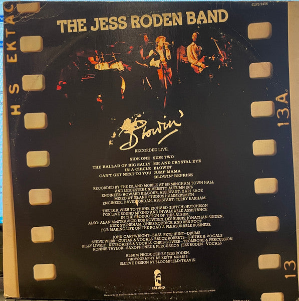 The Jess Roden Band - Blowin' (Vinyl, LP, Album) Good Plus (G+) / Very Good (VG)