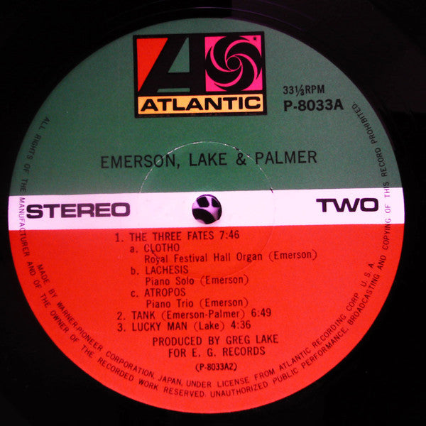 Emerson, Lake & Palmer - Emerson Lake & Palmer (Vinyl, LP, Album, Reissue) Very Good Plus (VG+) / Very Good (VG)