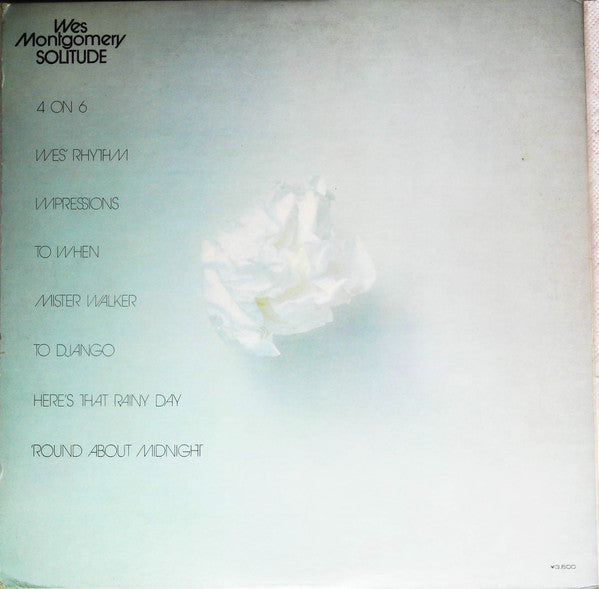 Wes Montgomery - Solitude (2xVinyl, LP, Album, Mono) Very Good (VG) / Good Plus (G+)