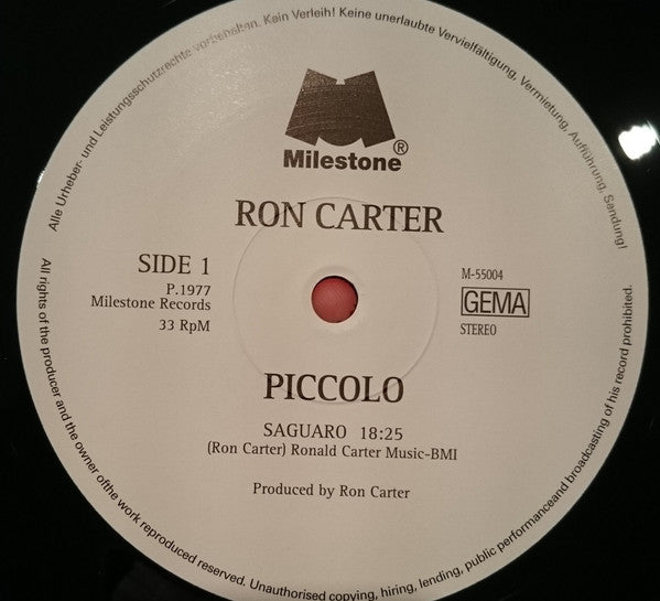 Ron Carter Quartet - Piccolo (2xVinyl, LP, Album, Reissue) Very Good Plus (VG+) / Very Good Plus (VG+)