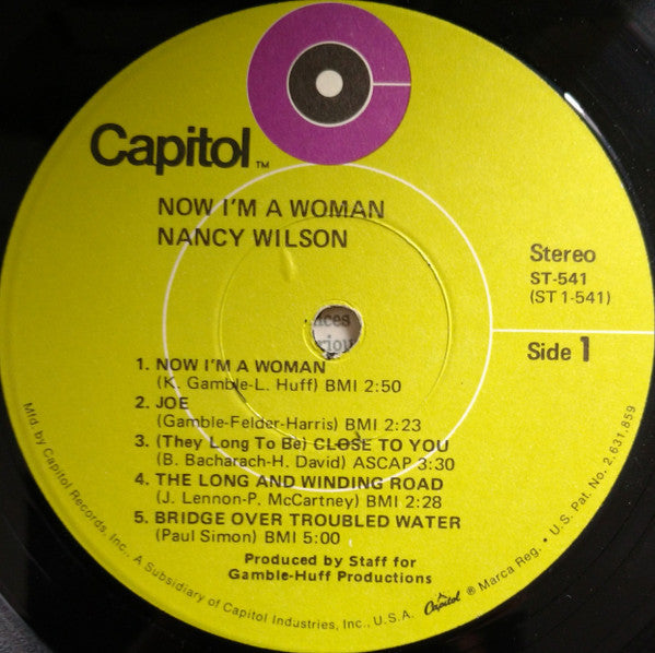 Nancy Wilson - Now I'm A Woman (Vinyl, LP, Album) Good Plus (G+) / Good Plus (G+)