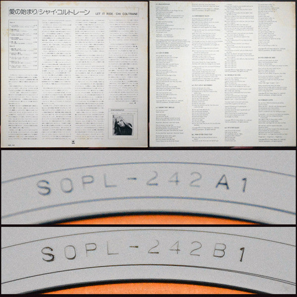 Chi Coltrane - Let It Ride (Vinyl, LP, Album, Stereo) Very Good Plus (VG+) / Very Good (VG)