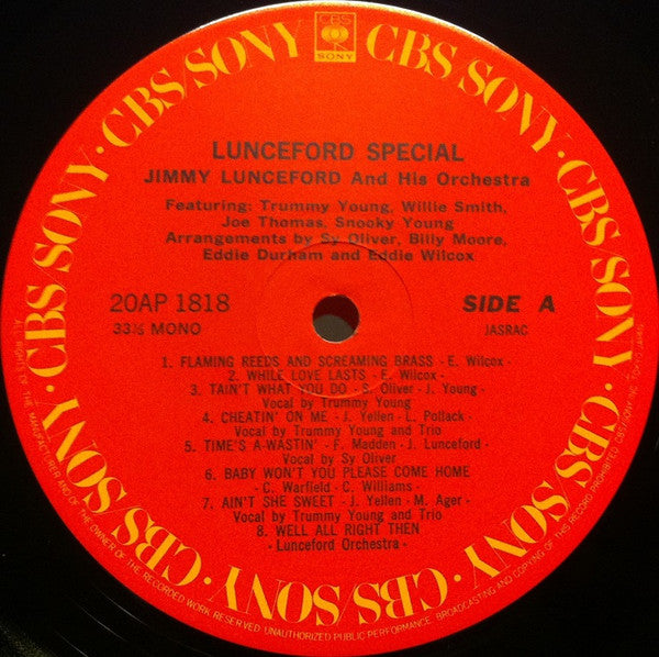Jimmie Lunceford And His Orchestra - Lunceford Special (Vinyl, LP, Compilation, Reissue, Mono) Very Good Plus (VG+) / Good Plus (G+)