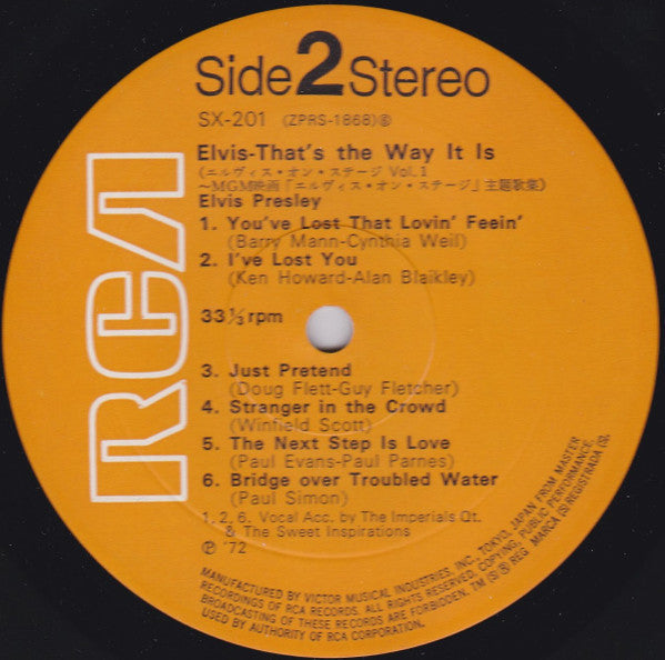 Elvis Presley - That's The Way It Is (Vinyl, LP, Album, Reissue)