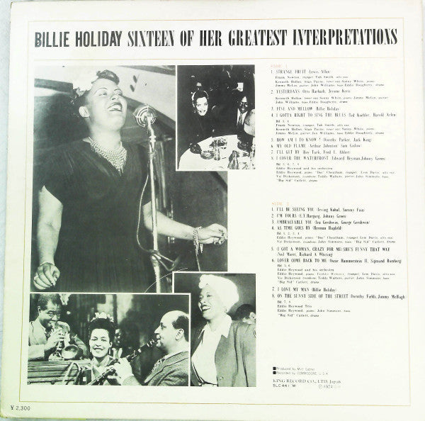 Billie Holiday - Sixteen Of Her Greatest Interpretations (Vinyl, LP...