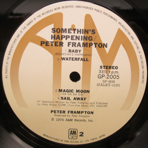 Peter Frampton - Somethin's Happening (Vinyl, LP, Album, Reissue) Very Good Plus (VG+) / Very Good Plus (VG+)
