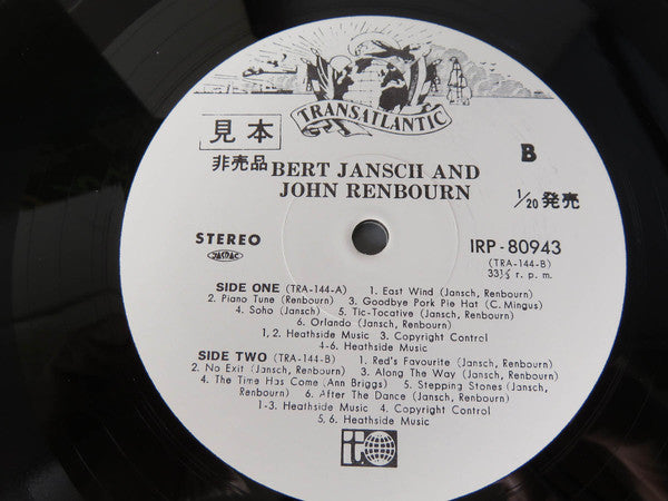 Bert Jansch - Bert And John (Vinyl, LP, Album, Promo, Reissue) Very Good Plus (VG+) / Very Good Plus (VG+)