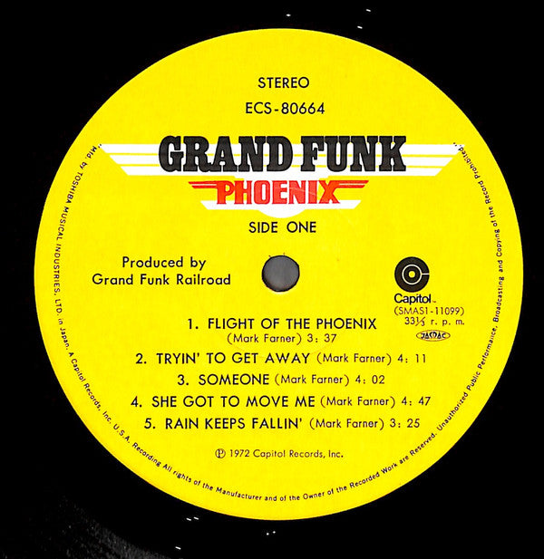Grand Funk Railroad - Phoenix (Vinyl, LP, Album, Reissue) Near Mint (NM or M-) / Very Good Plus (VG+)