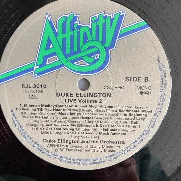 Duke Ellington - Live Volume Two (Vinyl, LP, Reissue, Mono) Very Good Plus (VG+) / Very Good (VG)