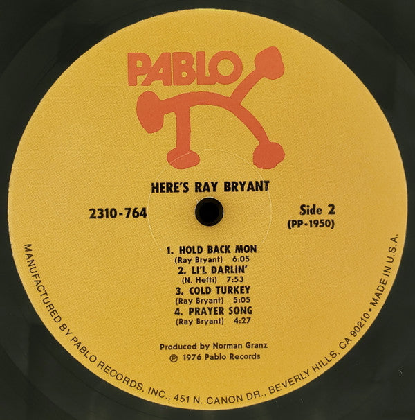 Ray Bryant - Here's Ray Bryant (Vinyl, LP, Album, Repress) Good Plus (G+) / Good Plus (G+)