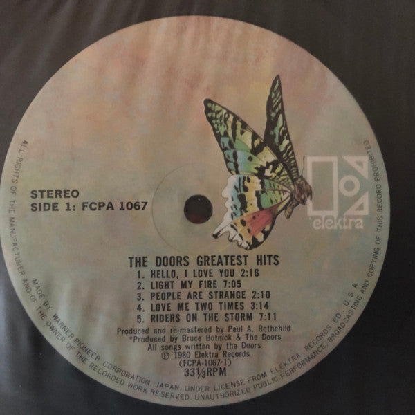 The Doors - Greatest Hits (Vinyl, LP, Compilation) Very Good (VG) / Very Good (VG)