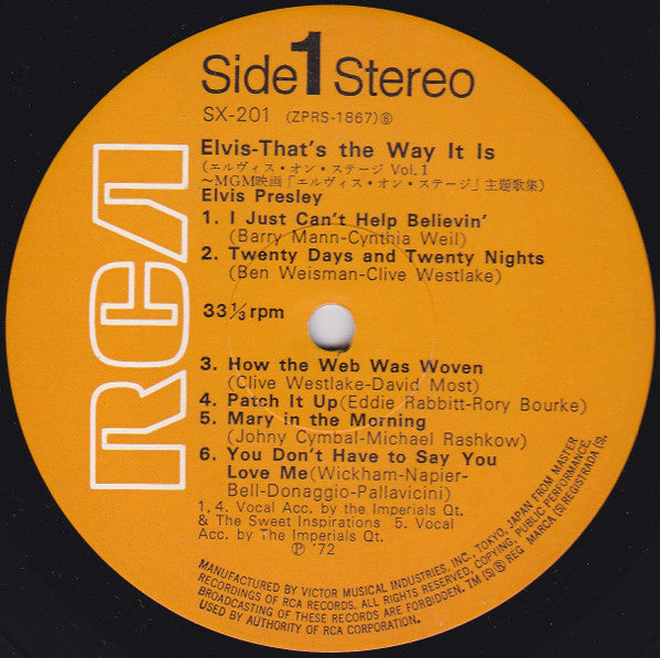 Elvis Presley - That's The Way It Is (Vinyl, LP, Album, Reissue)