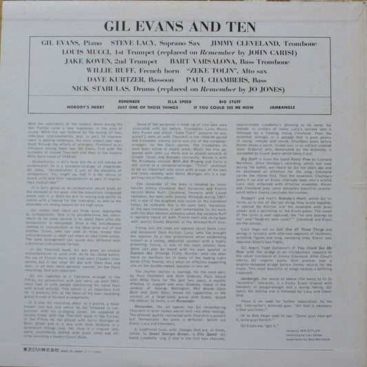 Gil Evans - Gil Evans & Ten (Vinyl, LP, Album, Reissue, Mono)