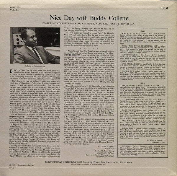Buddy Collette - Nice Day With Buddy Collette (Vinyl, LP, Album, Re...