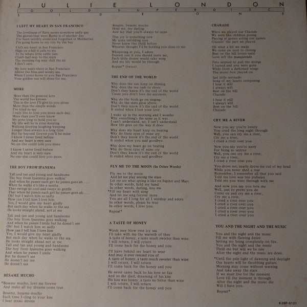 Julie London - Gold Superdisc (Vinyl, LP, Compilation, Stereo)