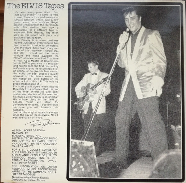 Elvis Presley - The Elvis Tapes (Vinyl, LP, Album, Mono) Very Good Plus (VG+) / Very Good (VG)