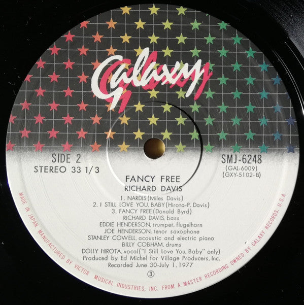 Richard Davis (2) - Fancy Free (Vinyl, LP, Album) Very Good (VG) / Very Good Plus (VG+)