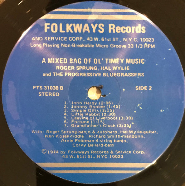 Roger Sprung - Bluegrass Blast (A Mixed Bag Of Ol' Timey Music) (Vinyl, LP, Album) Very Good (VG) / Very Good Plus (VG+)