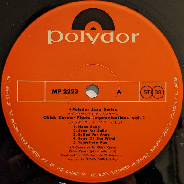Chick Corea - Piano Improvisations Vol. 1 (Vinyl, LP, Album)